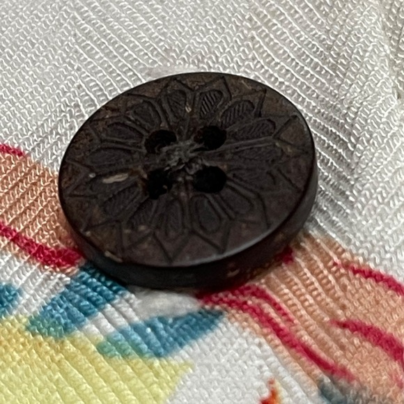 Caribbean Joe Womens Size Large Multicolor Floral Short Sleeve Button-Up Shirt - Picture 9 of 12